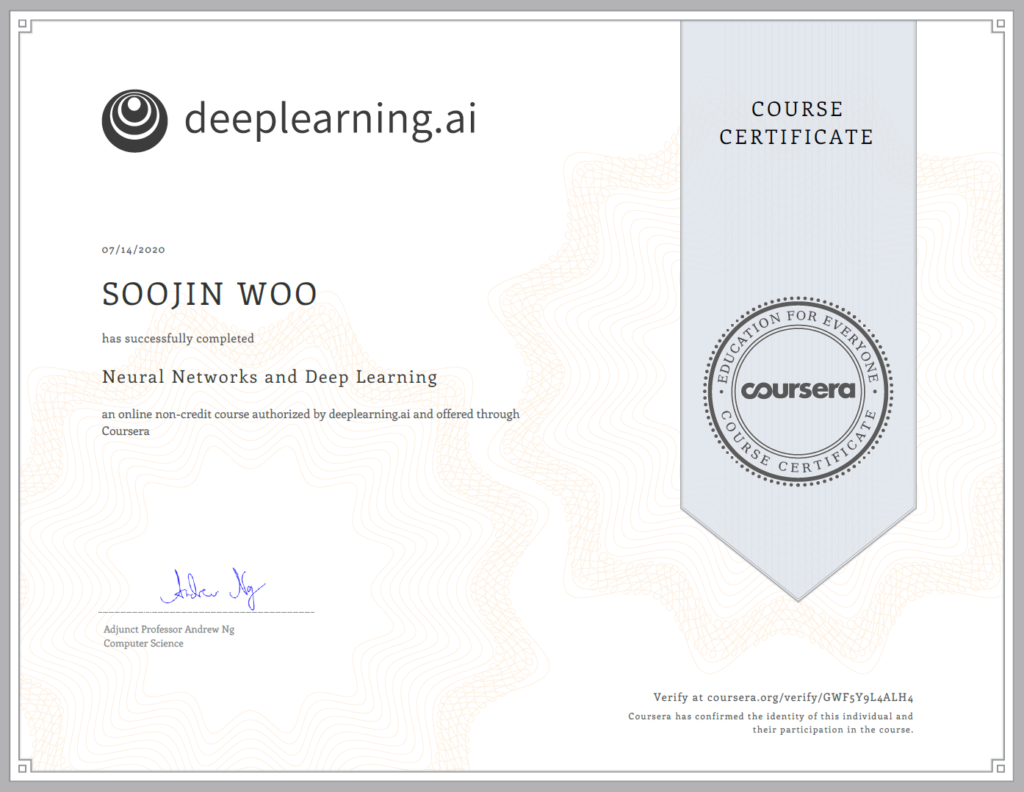 Coursera Review :: Deep Learning Certification Woosoo